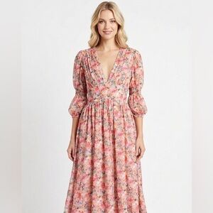MULLA floral maxi dress size small